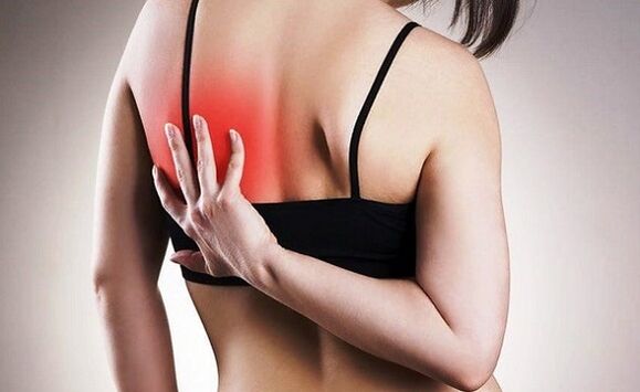 Pain under left shoulder blade from behind