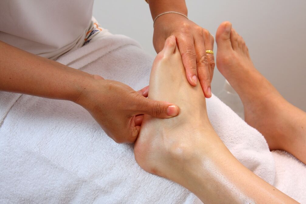 Ankle joint massage