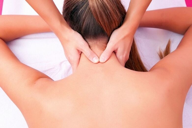 Neck massage to treat osteochondrosis
